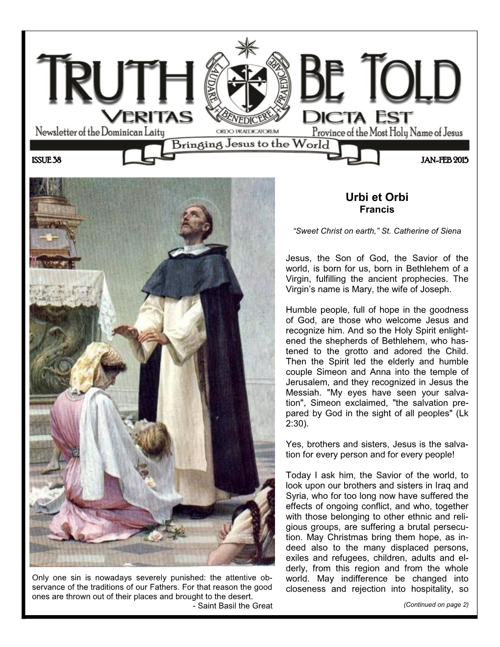 Truth Be Told 38 Page 2 Jan-Feb 2015