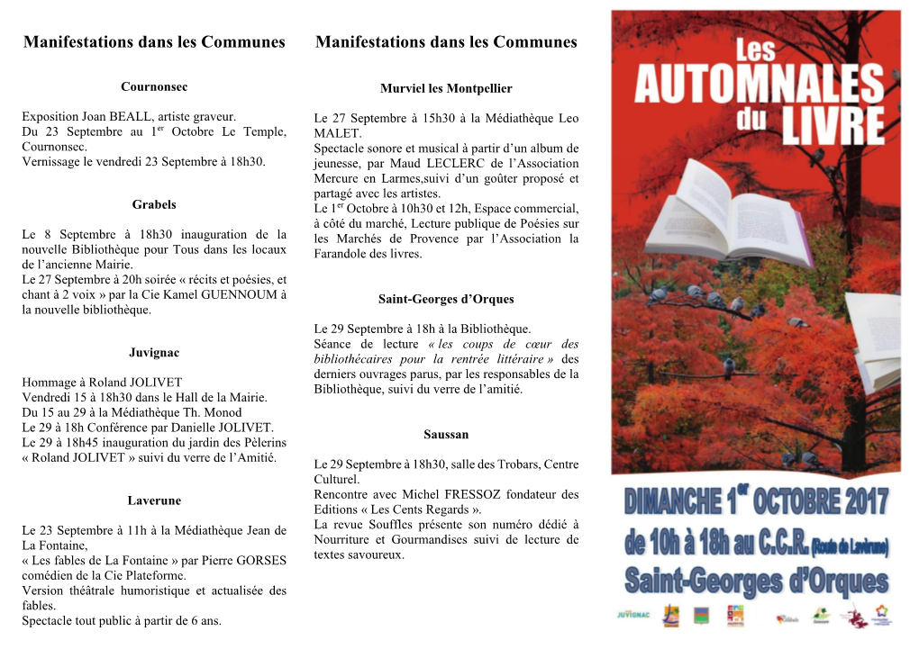 Manifestations Dans Les Communes Manifestations Dans Les Communes