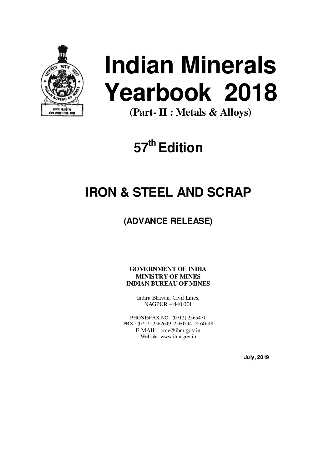 Iron Steel and Scrap 2018 AS on 10.07.2019.Pmd