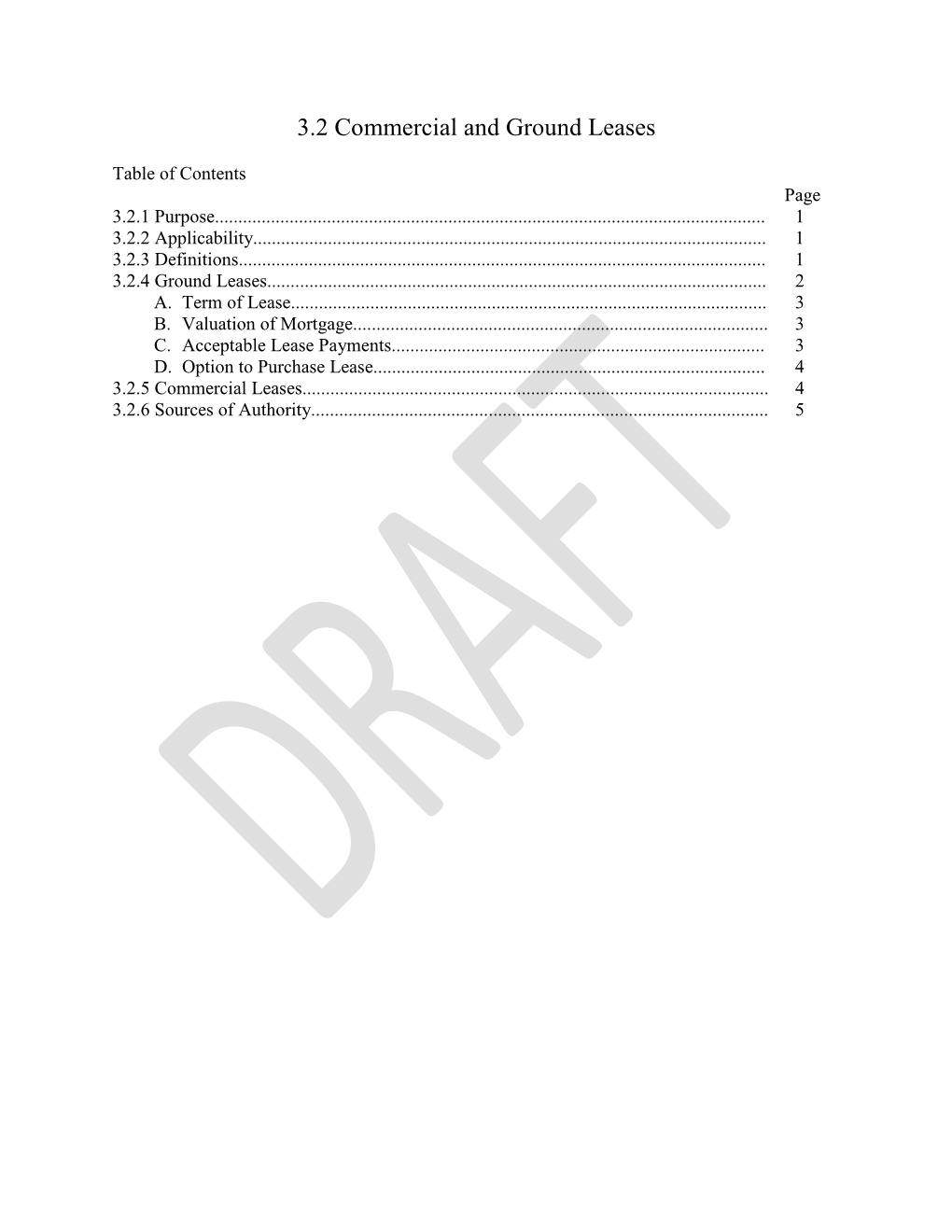 3.2 Commercial and Ground Leases