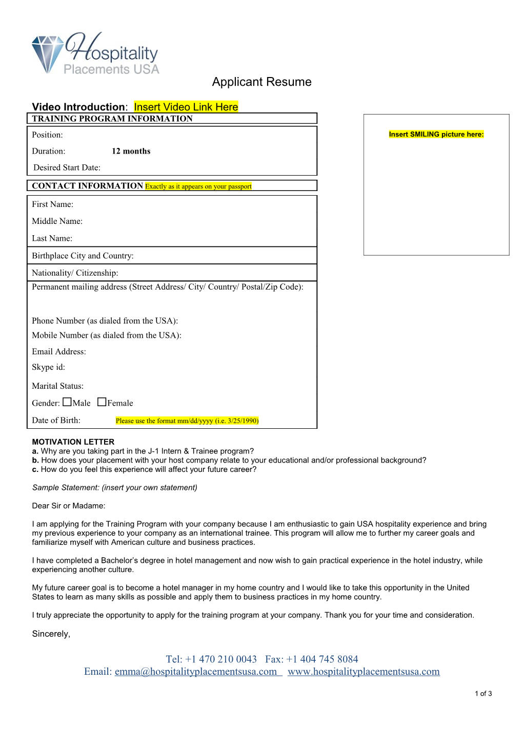 ICT Premium Resume