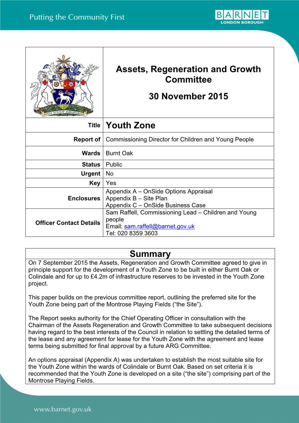 Youth Zone PDF 341 KB