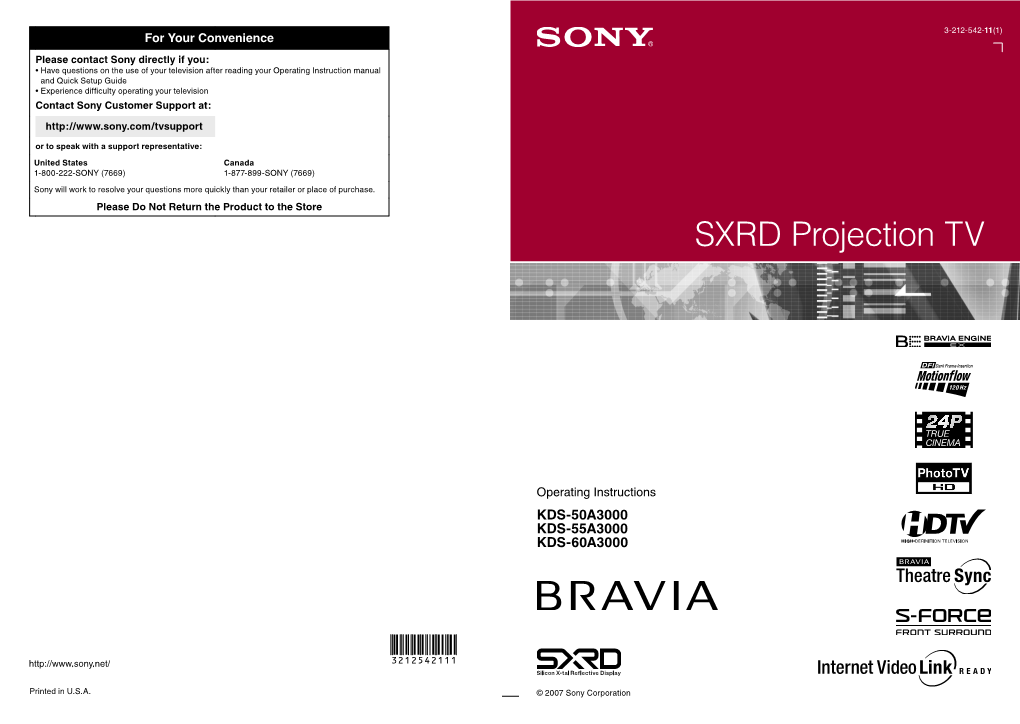 SXRD Projection TV