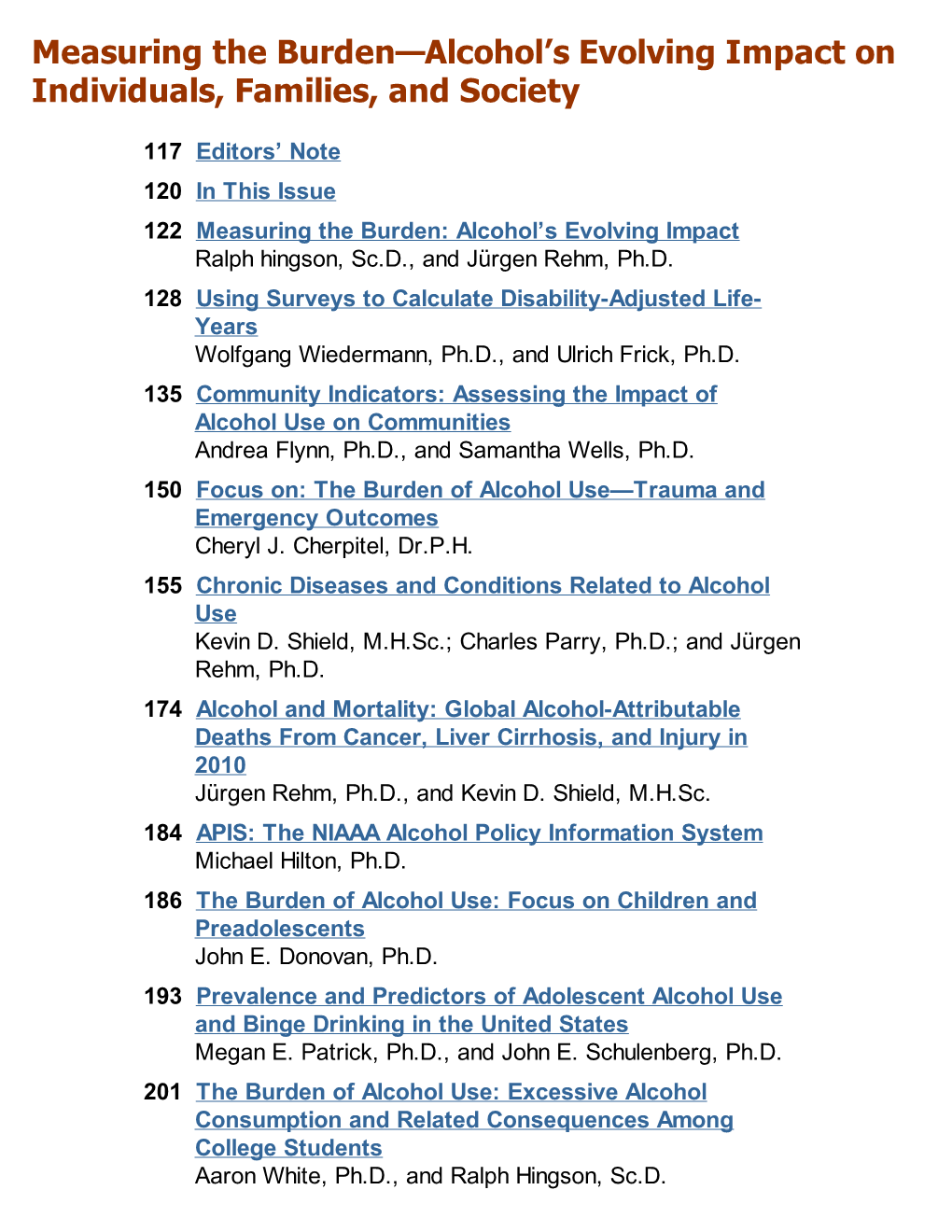 Alcohol’S Evolving Impact on Individuals, Families, and Society