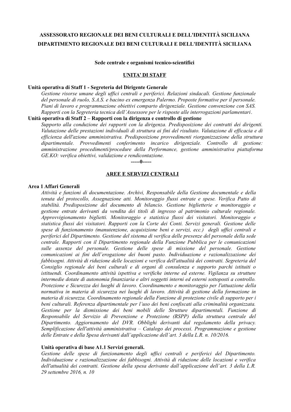 Assessorato Regionale Dei Beni Culturali E Dell'identità Siciliana Dipartimento Regionale Dei Beni Culturali E Dell'identità Siciliana