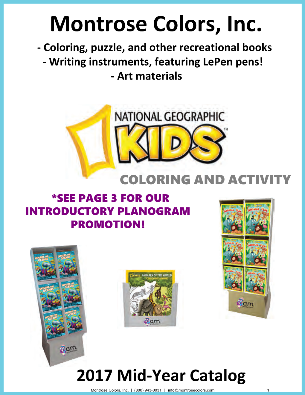 Montrose Colors, Inc. - Coloring, Puzzle, and Other Recreational Books - Writing Instruments, Featuring Lepen Pens! - Art Materials