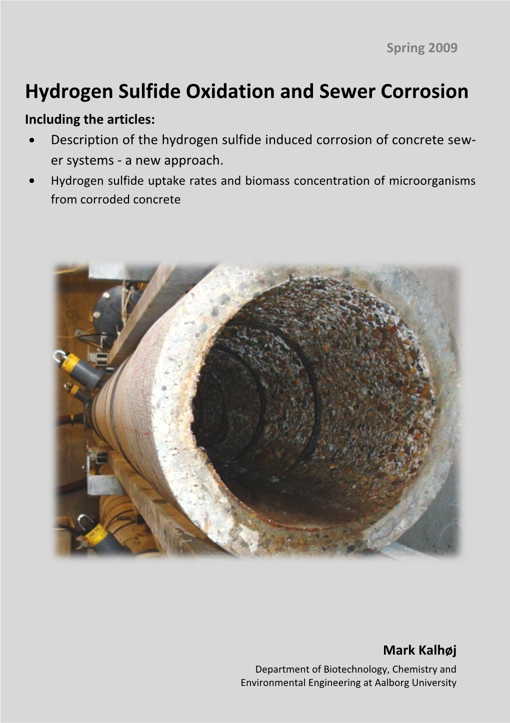 Hydrogen Sulfide Oxidation and Sewer Corrosion