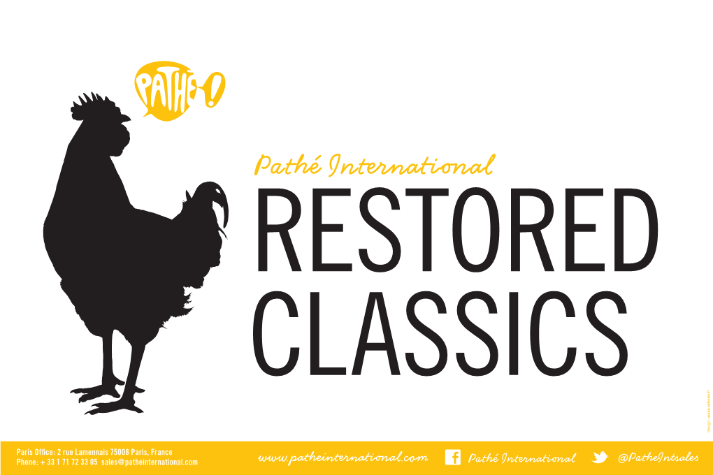 Download Here Our Restored Classics Catalog