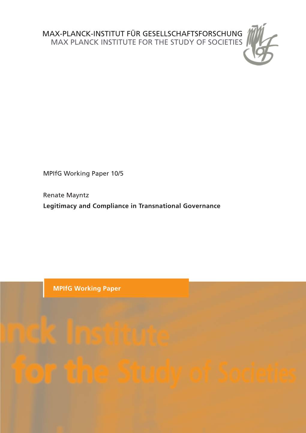 Legitimacy and Compliance in Transnational Governance