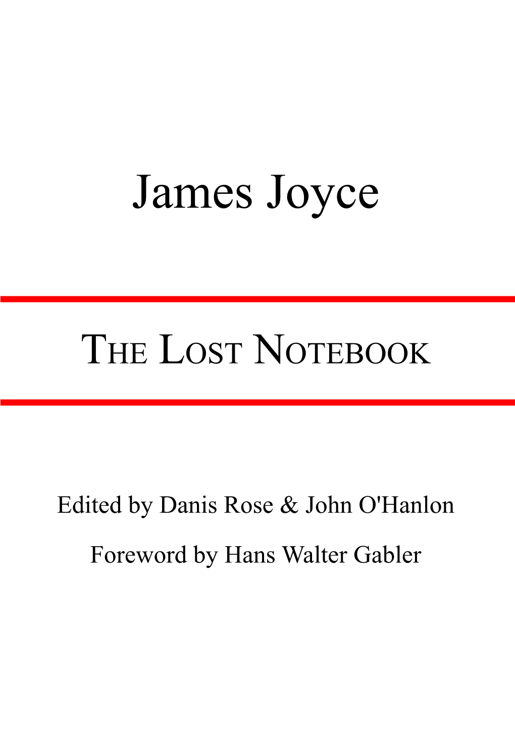 The Lost Notebook