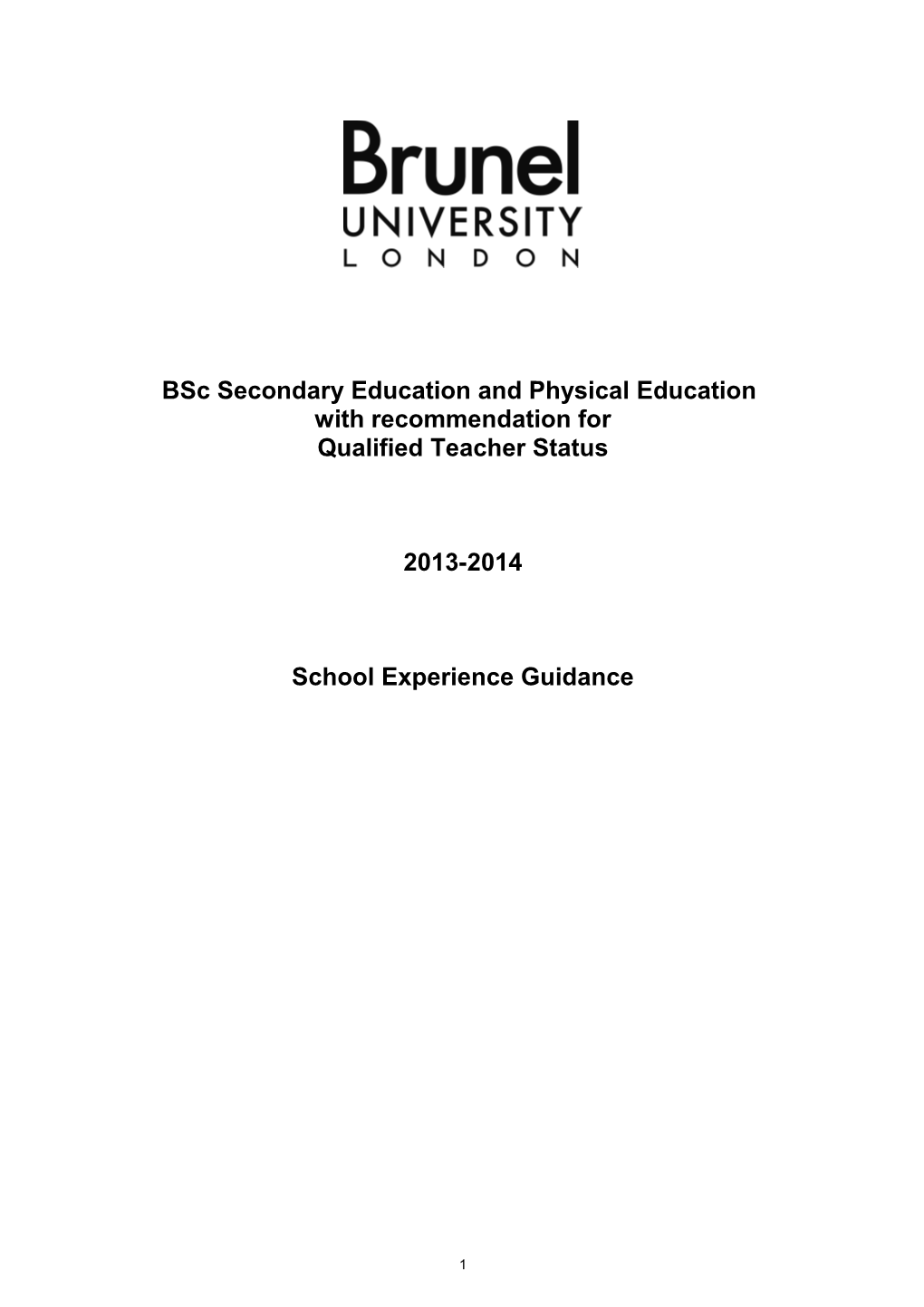 Bsc Secondary Education and Physical Education