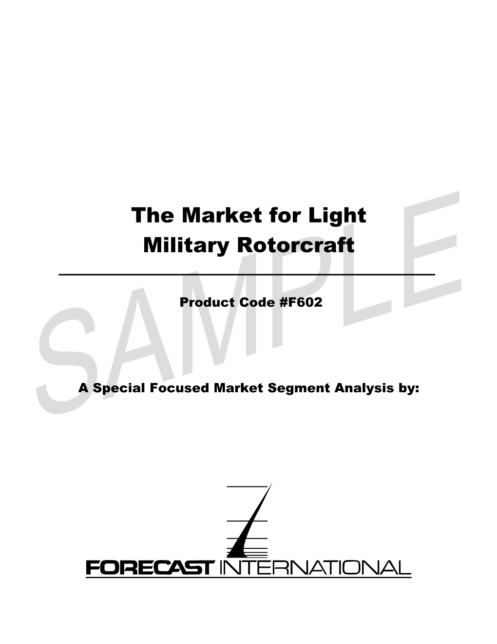 The Market for Light Military Rotorcraft