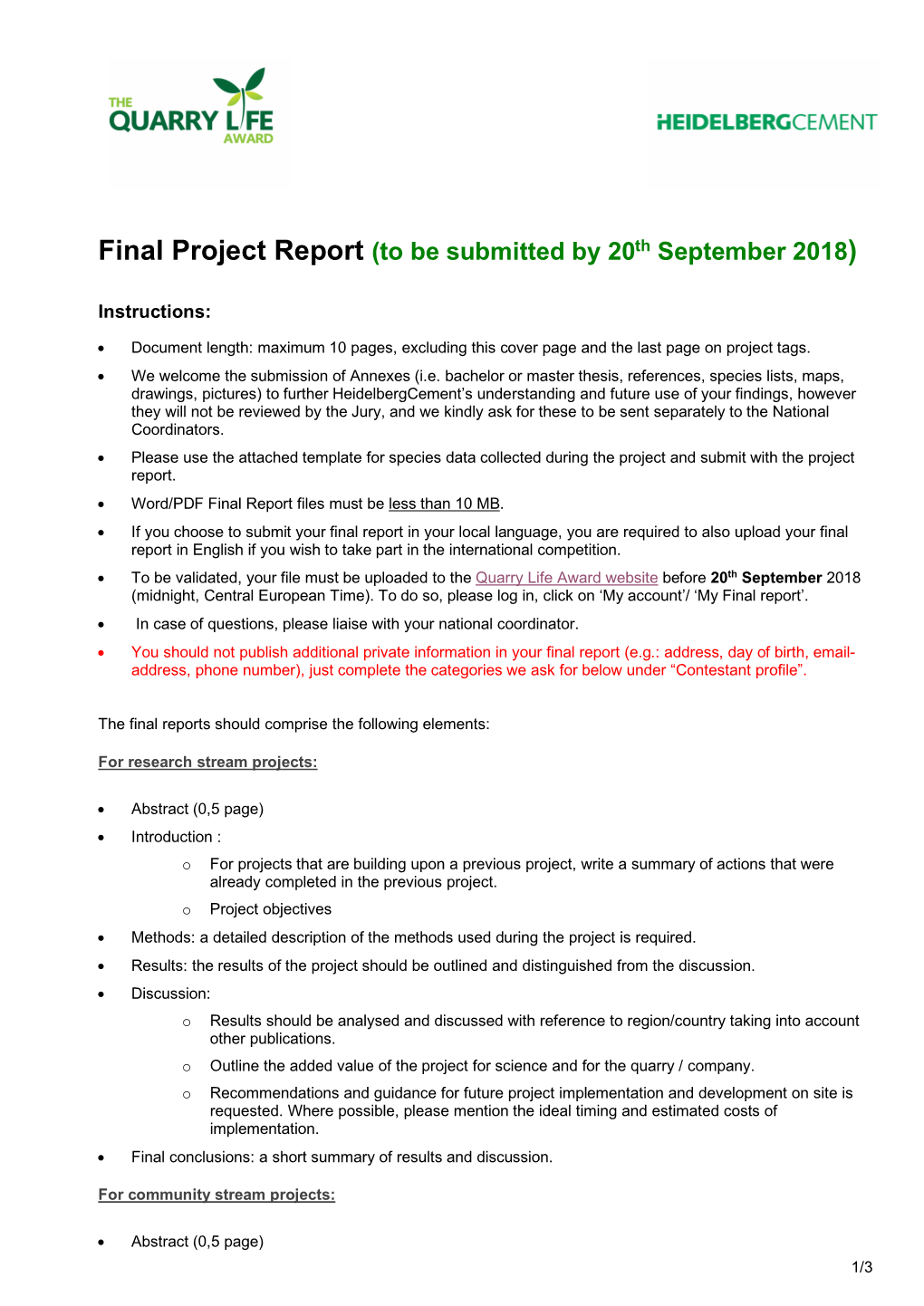 Final Project Report (To Be Submitted by 20Th September 2018)