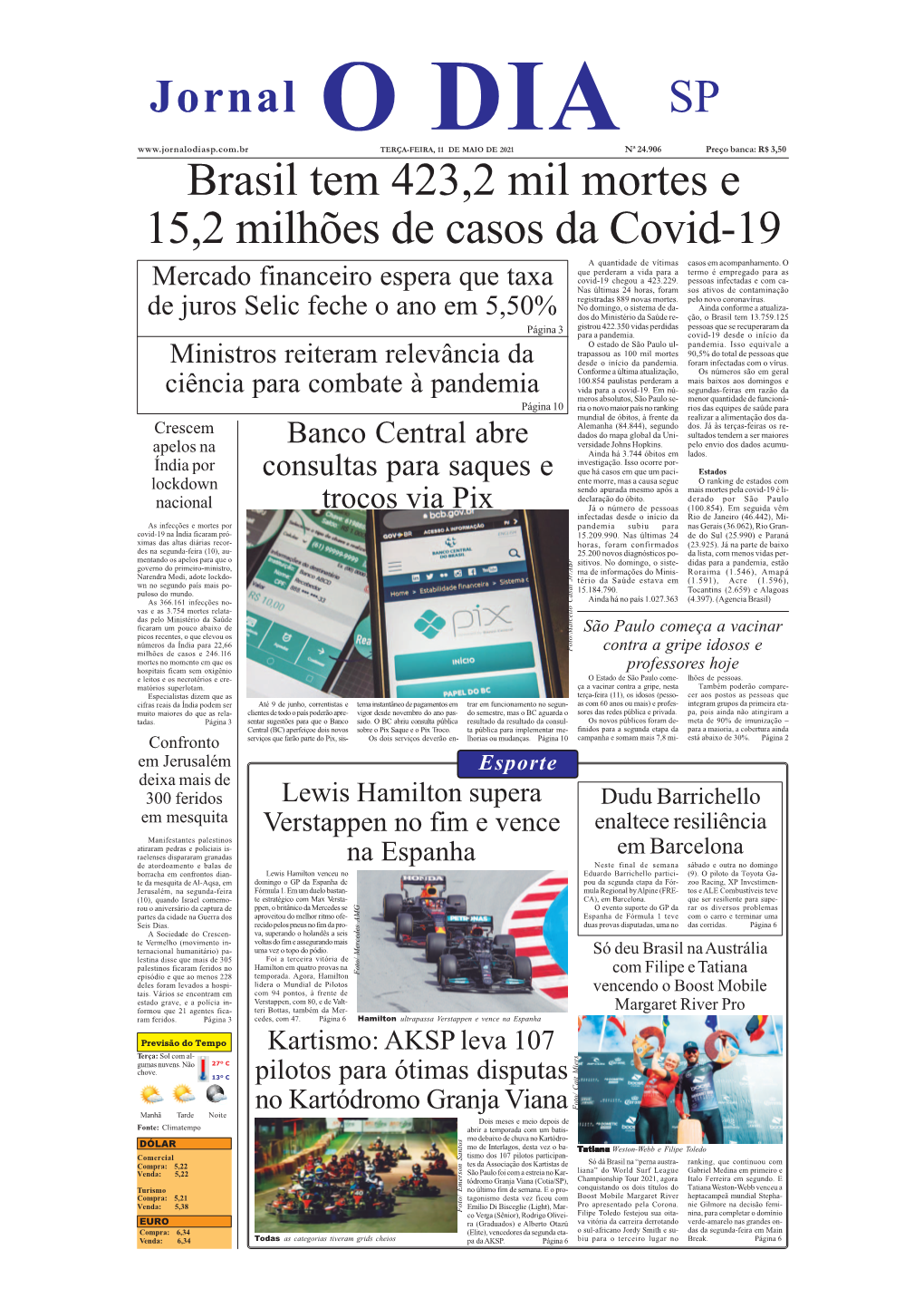 Brasil Tem 423,2 Mil Mortes E 15,2 Milhões De Casos Da Covid-19 a Quantidade De Vítimas Casos Em Acompanhamento