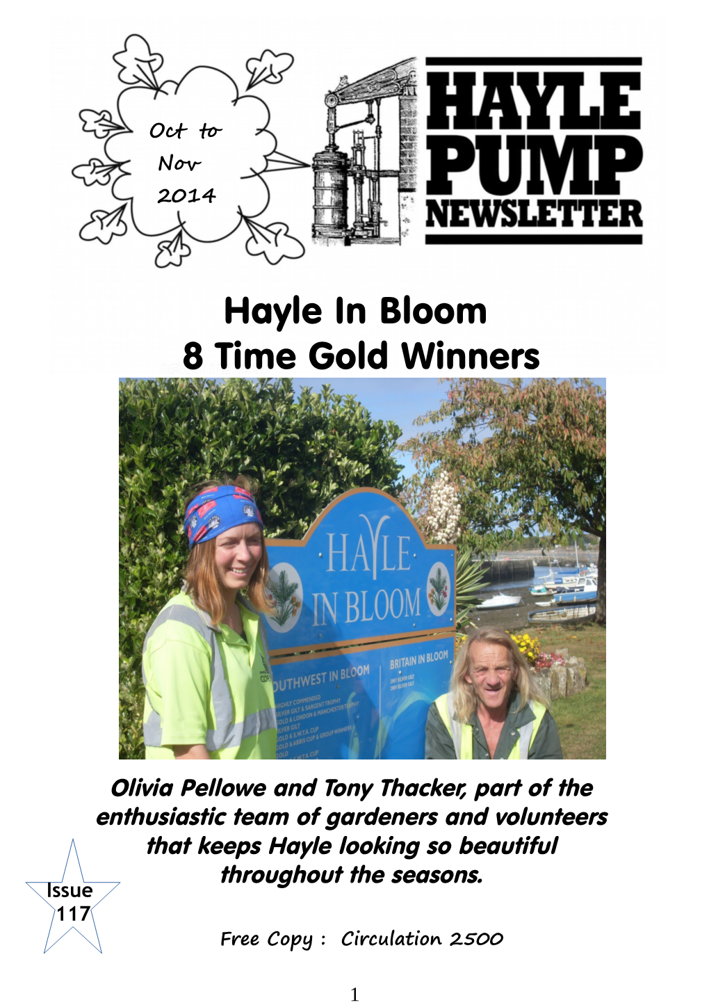 Hayle in Bloom 8 Time Gold Winners