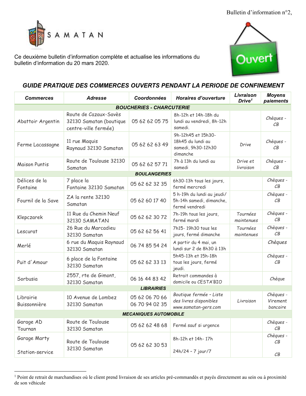 Bulletin D'information N°2, GUIDE PRATIQUE DES