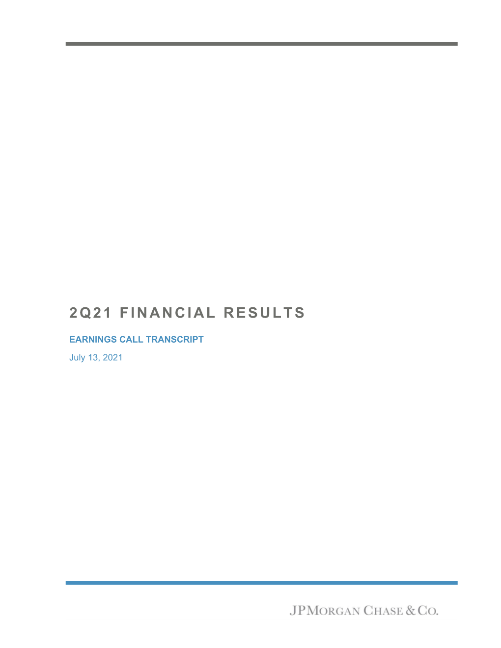 2Q21 Financial Results