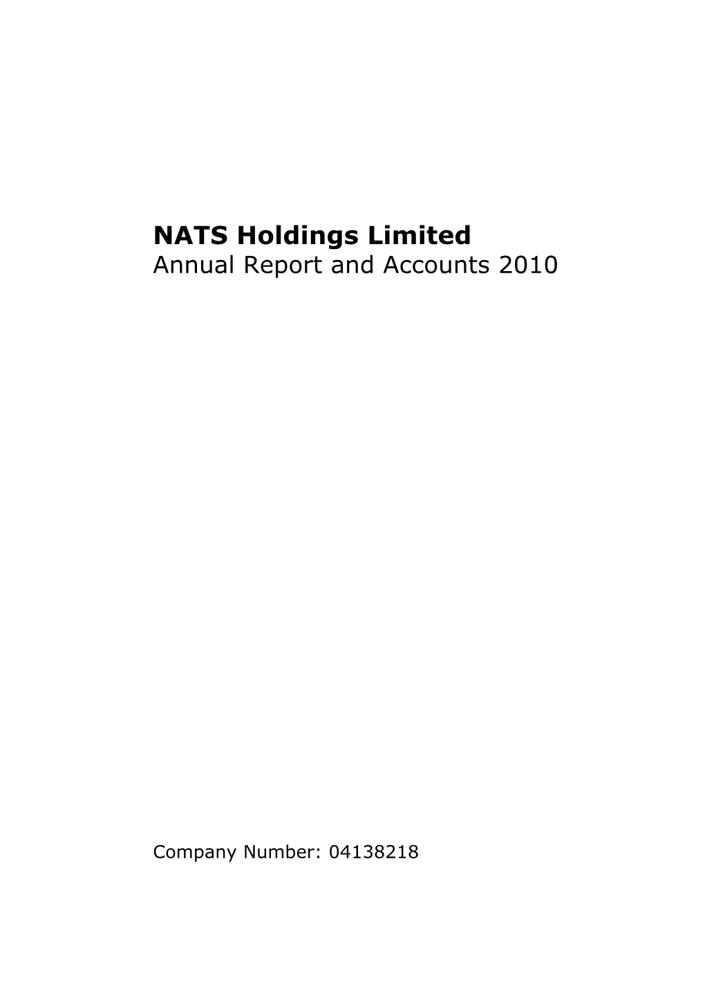 NATS Holdings Limited Annual Report and Accounts 2010