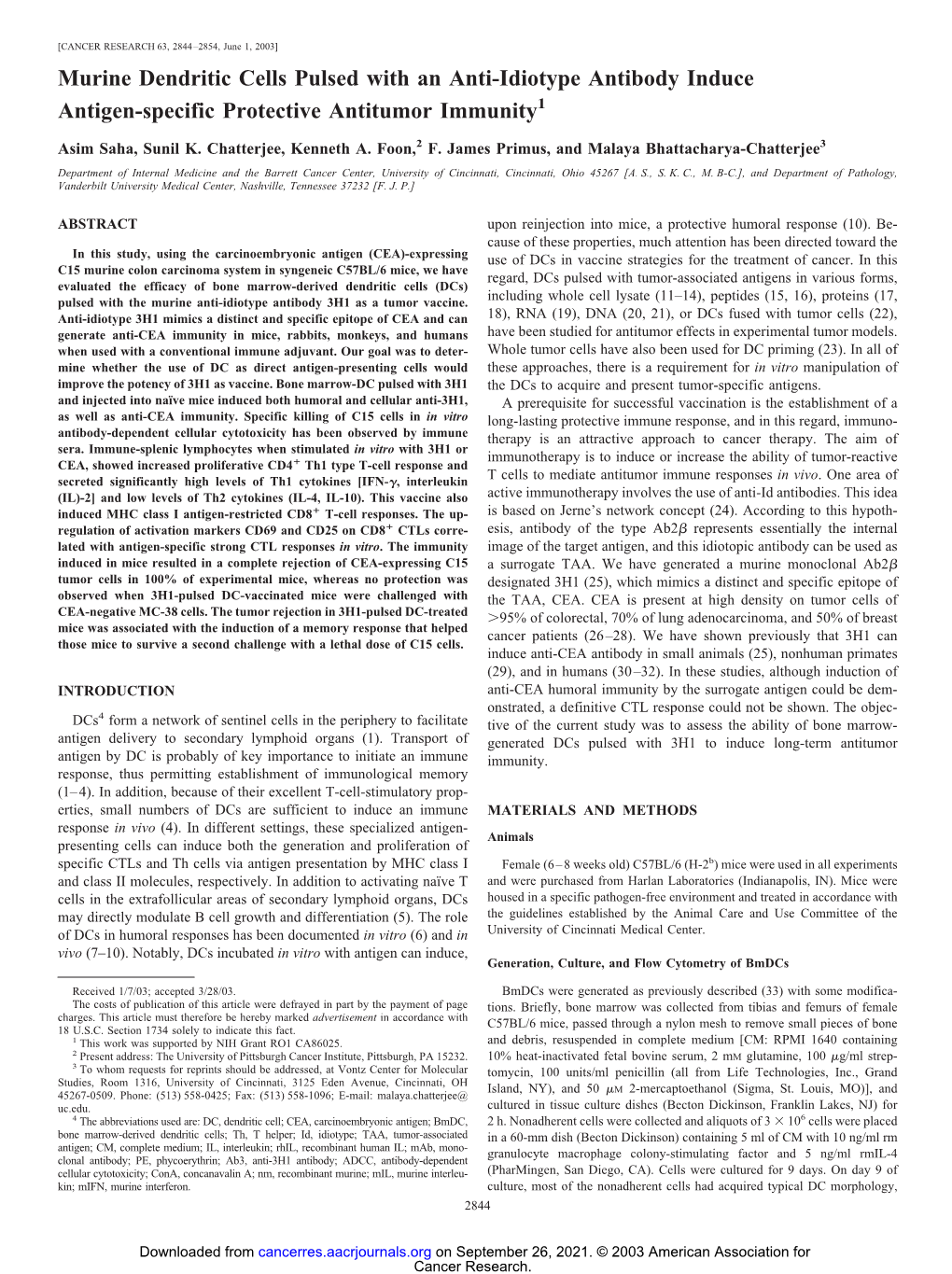 Murine Dendritic Cells Pulsed with an Anti-Idiotype Antibody Induce Antigen-Specific Protective Antitumor Immunity1