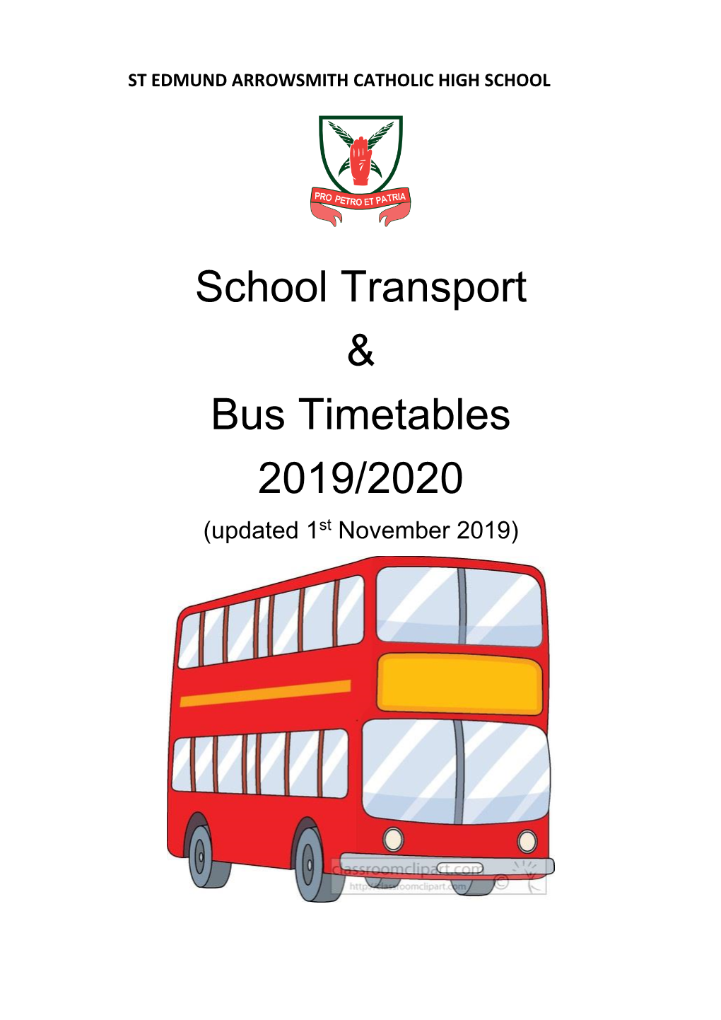 School Transport & Bus Timetables 2019/2020