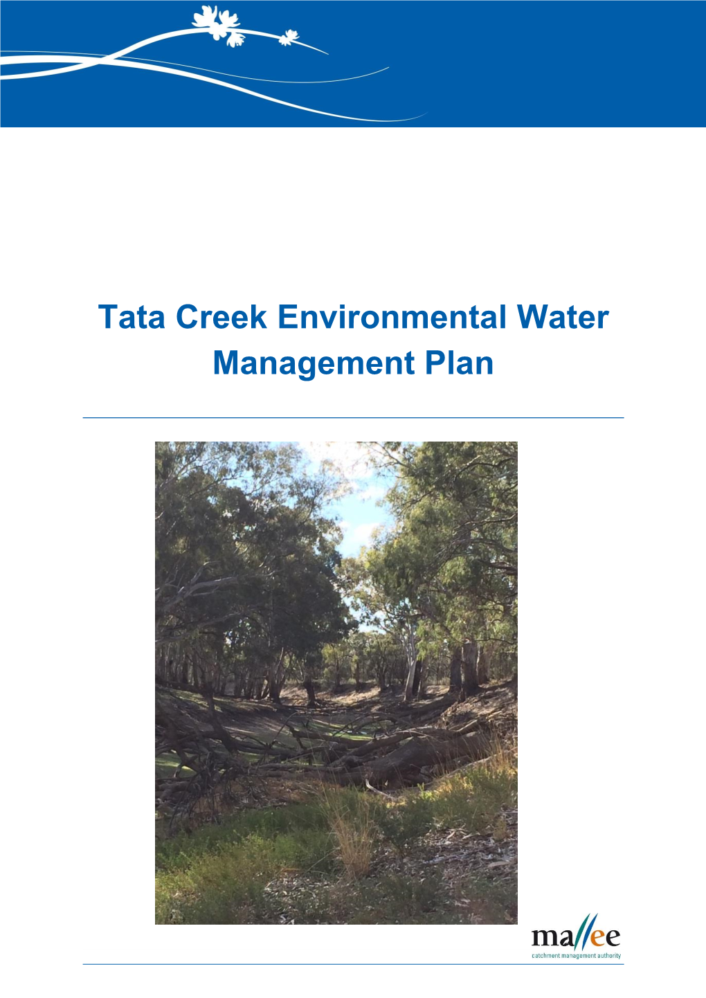 Tata Creek Environmental Water Management Plan