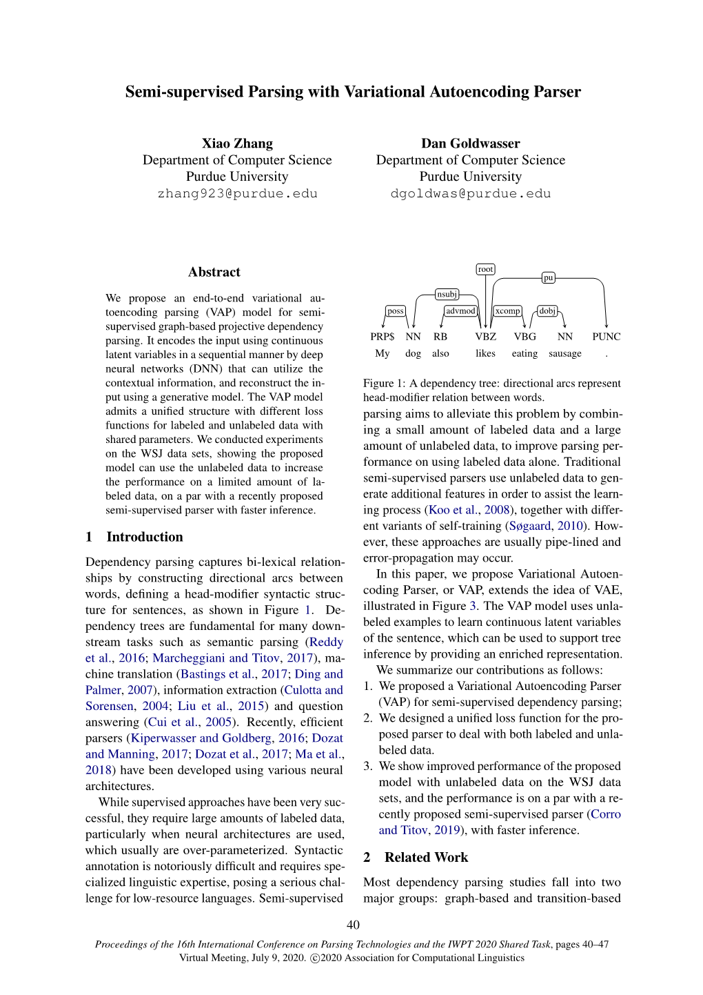 Semi-Supervised Parsing with a Variational Autoencoding Parser