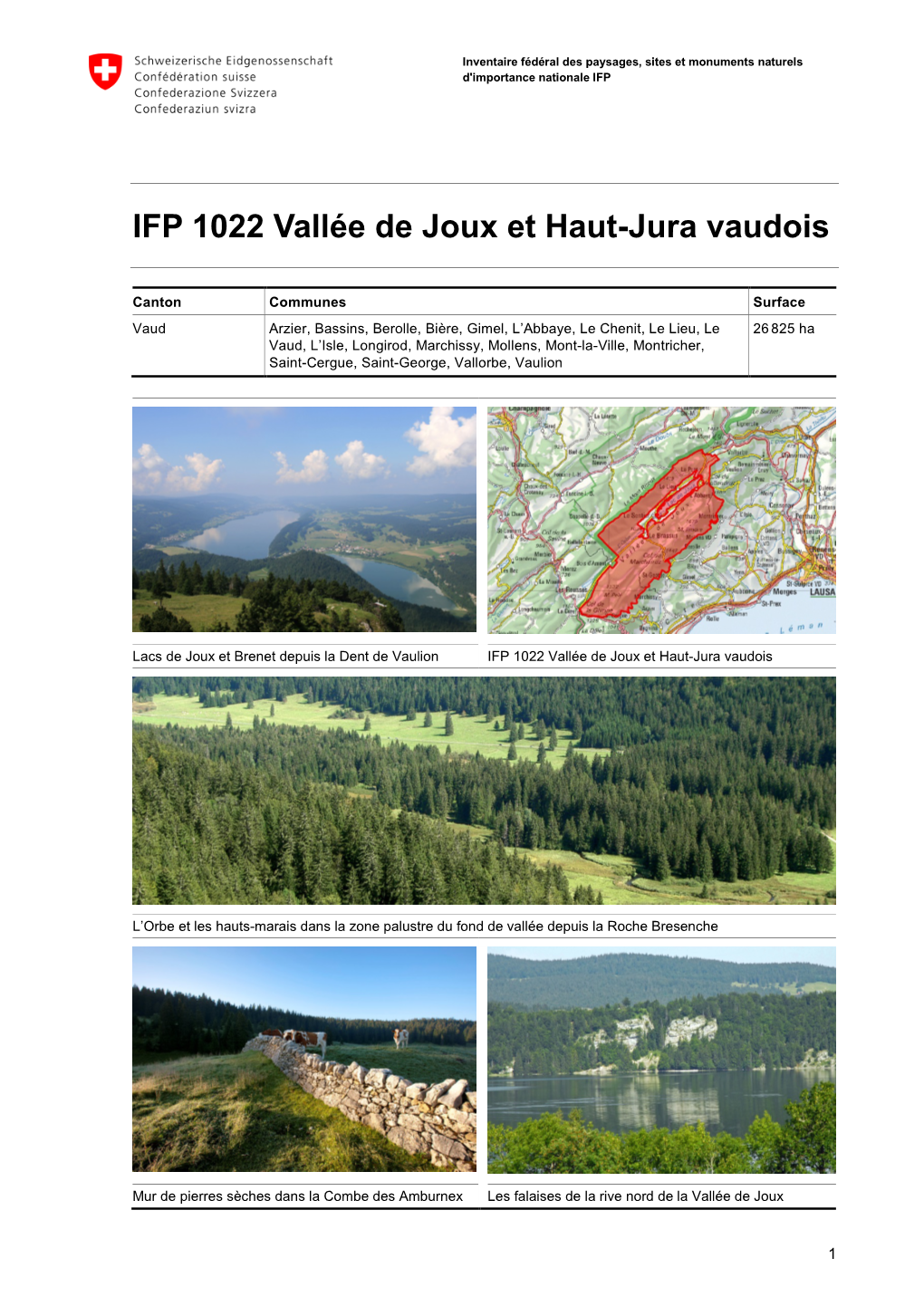 IFP 1022 Vallée De Joux Et Haut-Jura Vaudois