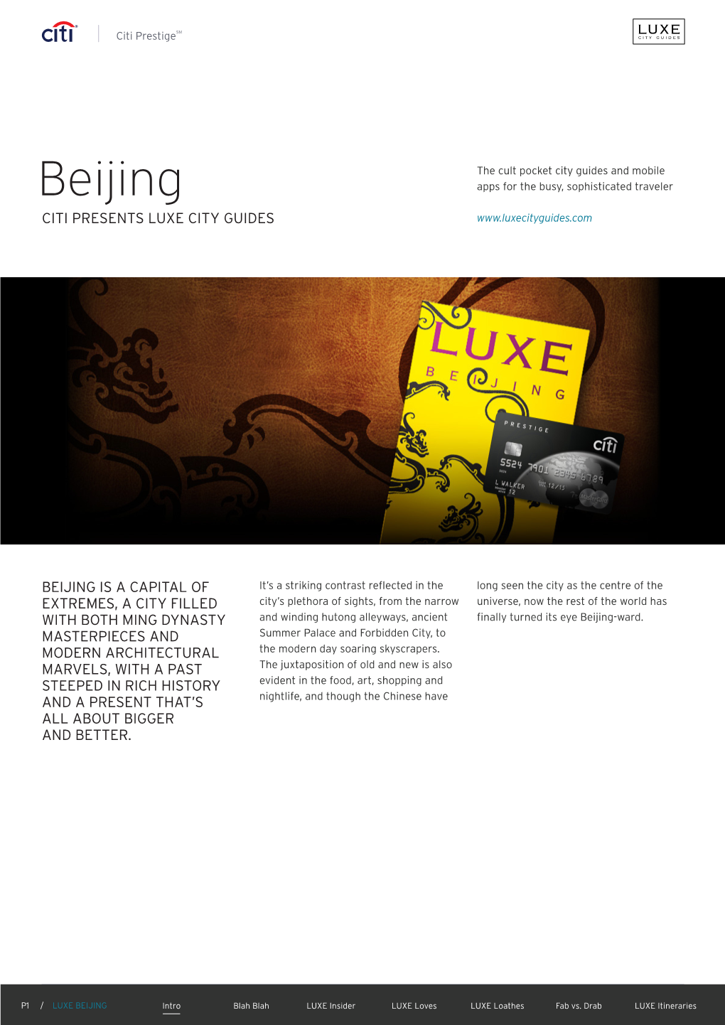 Beijing Apps for the Busy, Sophisticated Traveler CITI PRESENTS LUXE CITY GUIDES