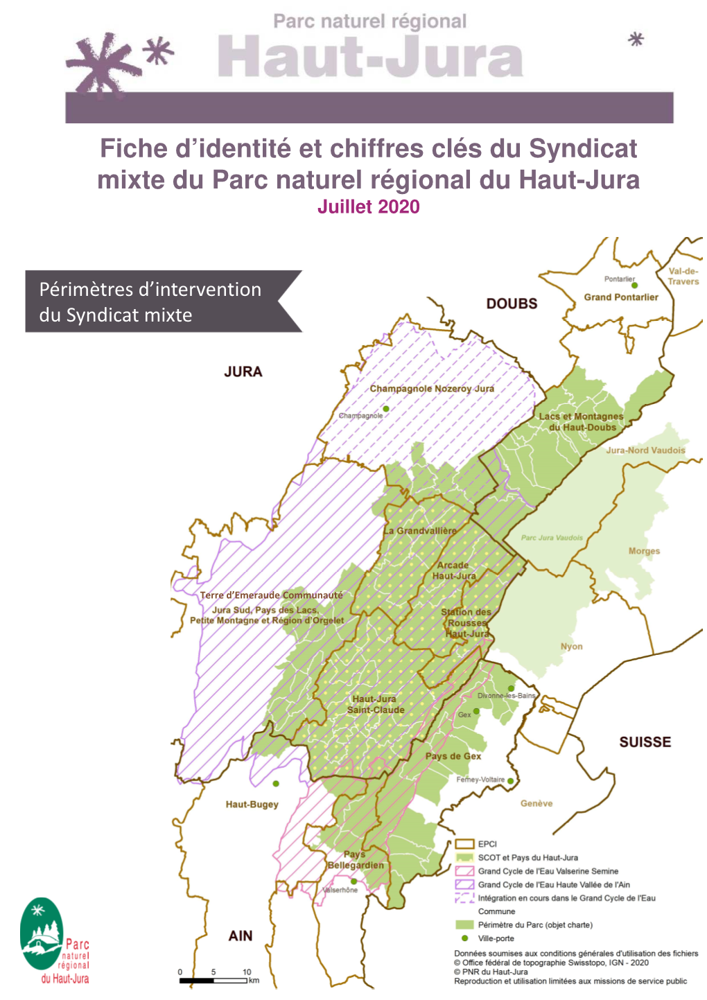 Fiche D'identité Et Chiffres Clés Du Syndicat Mixte Du Parc Naturel Régional Du Haut-Jura