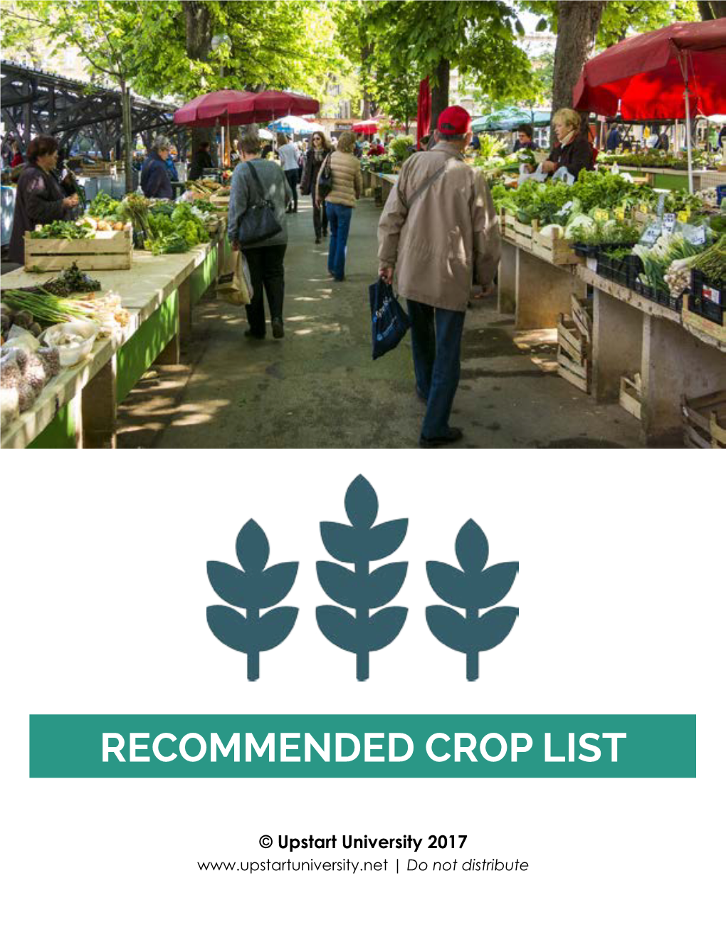 Recommended Crop List