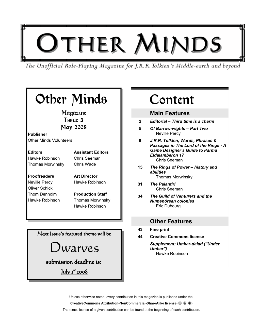 Issue 3, May 2008