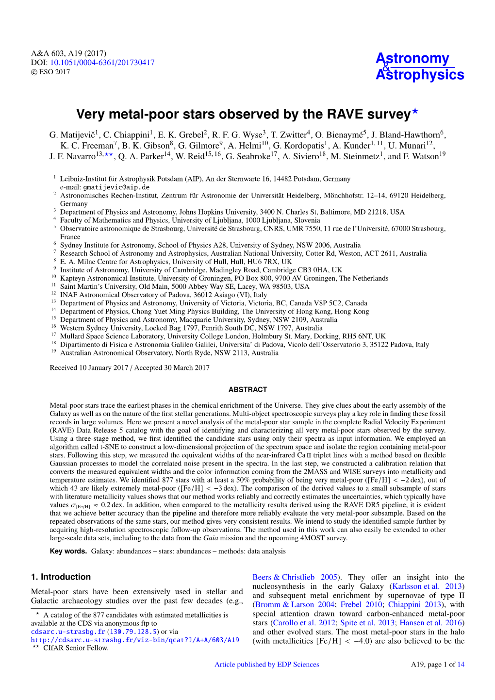 Very Metal-Poor Stars Observed by the RAVE Survey? G