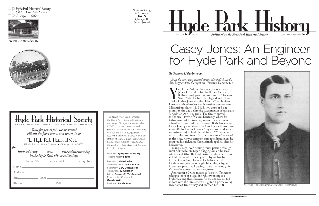 Casey Jones: an Engineer for Hyde Park and Beyond