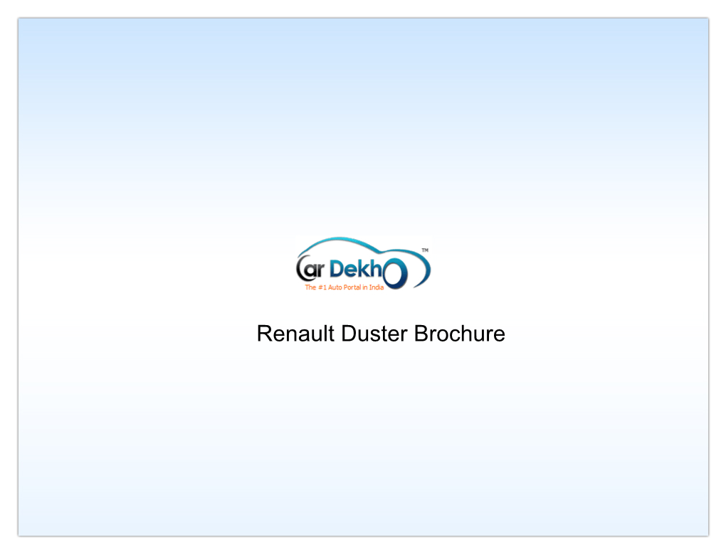 Renault Duster Brochure