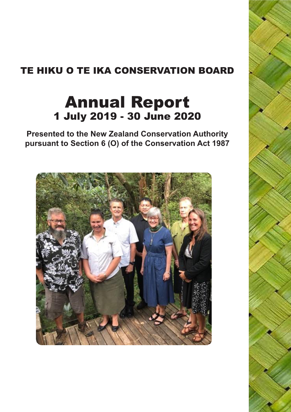 Te Hiku O Te Ika Conservation Board Annual Report 2019-2020