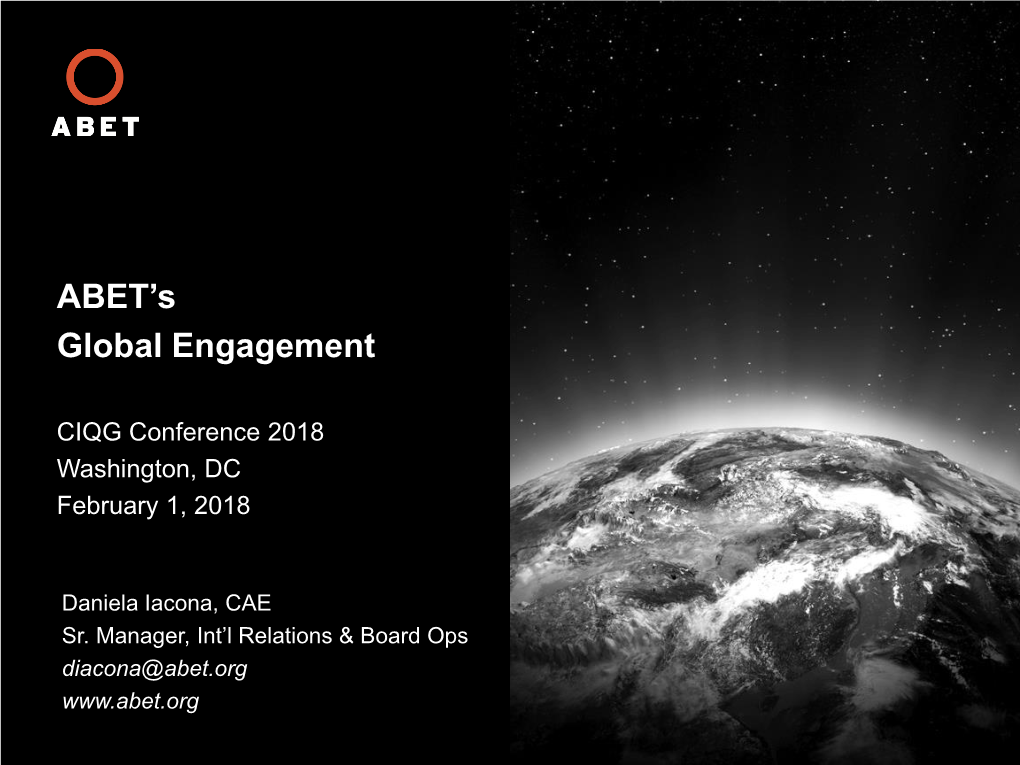 ABET's Global Engagement