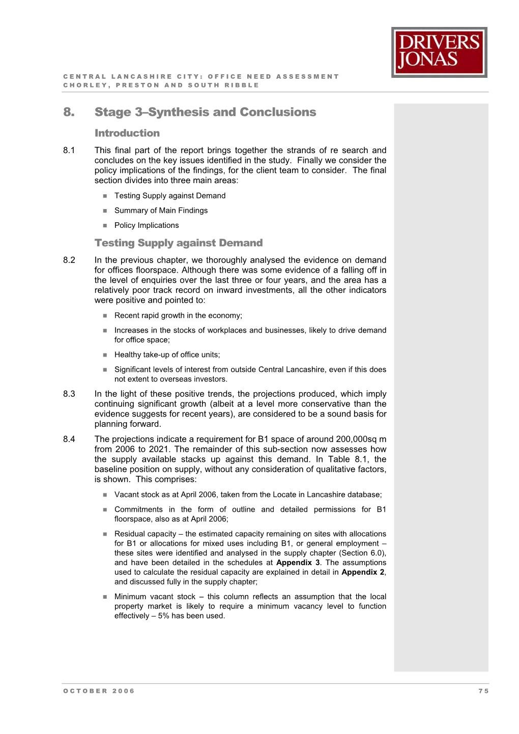 8. Stage 3–Synthesis and Conclusions