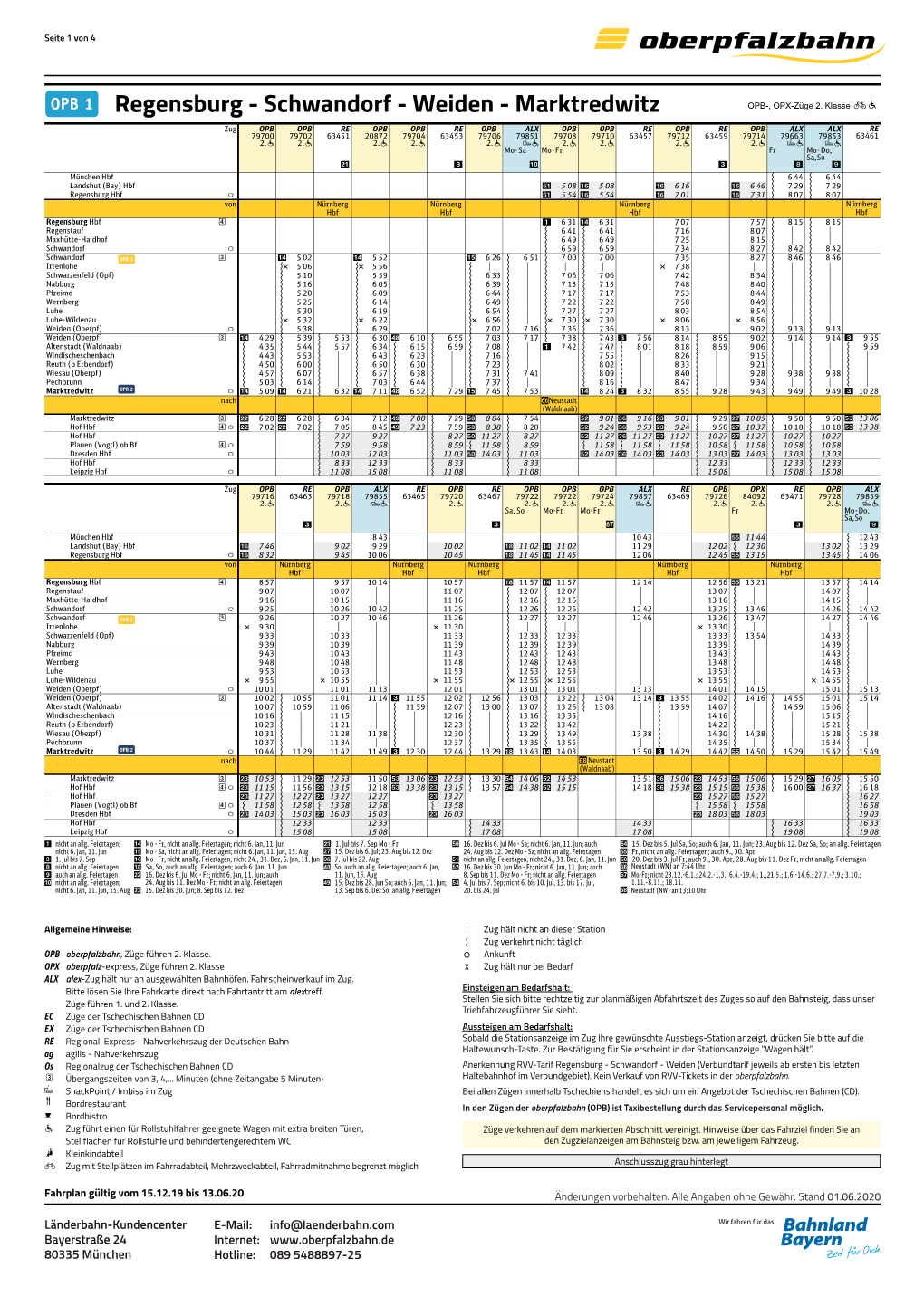 Regensburg - Schwandorf - Weiden - Marktredwitz OPB-, OPX-Züge 2