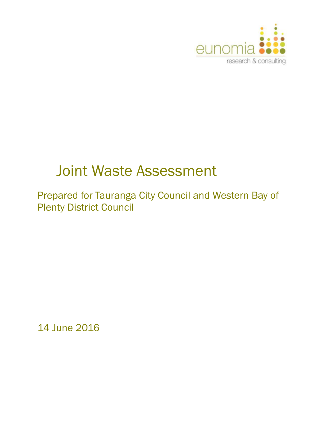 Joint Waste Assessment