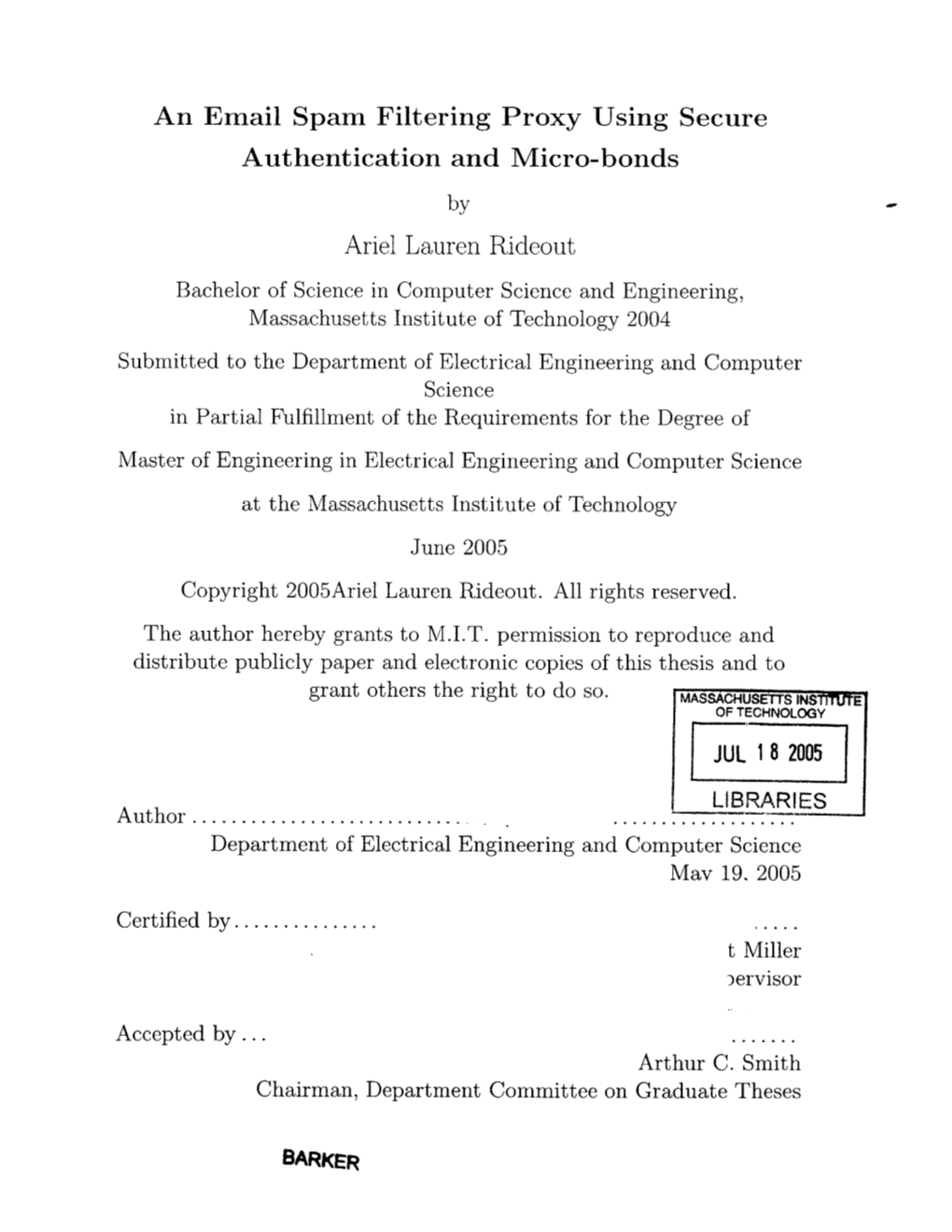 An Email Spam Filtering Proxy Using Secure Authentication and Micro-Bonds