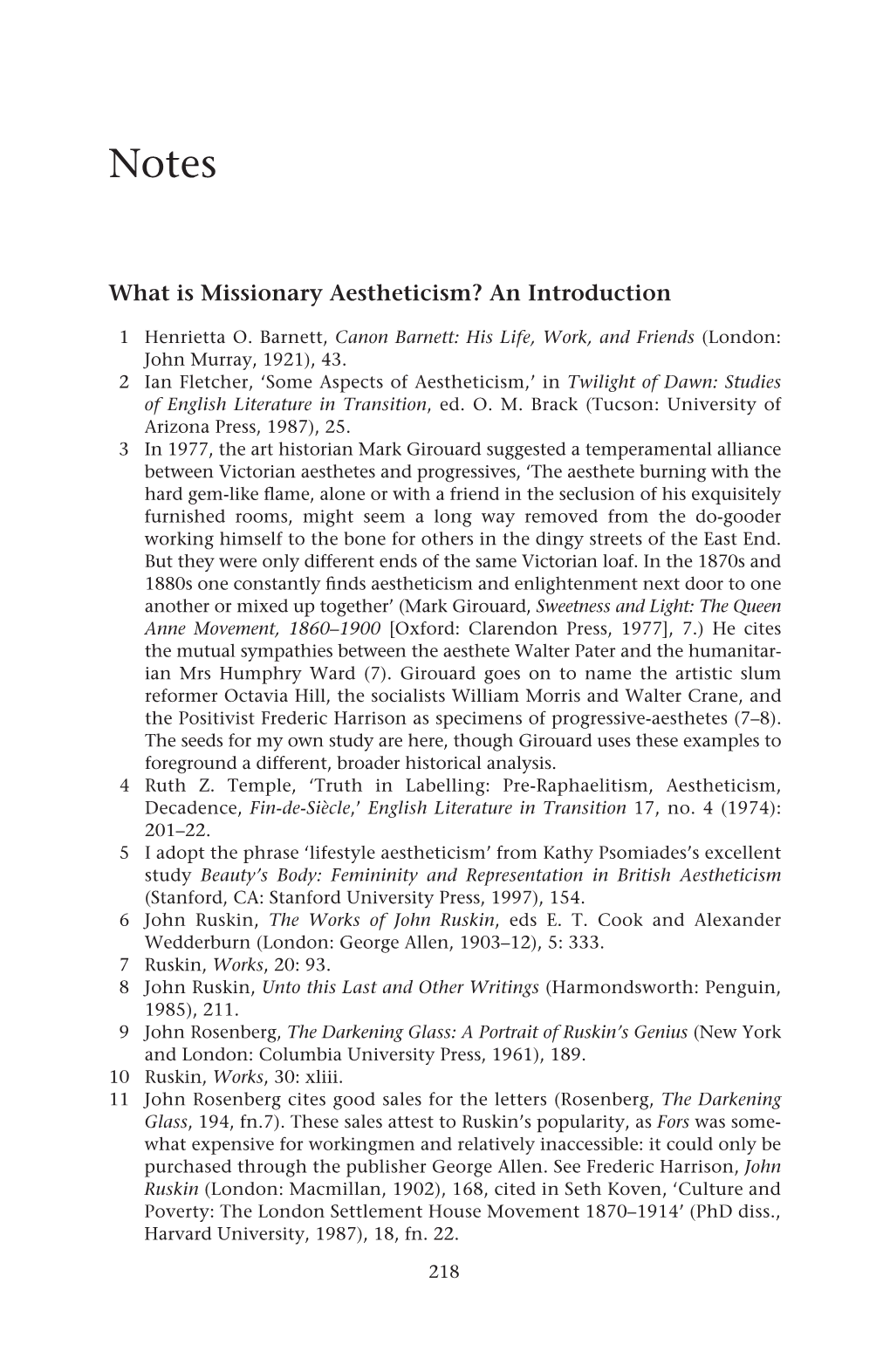 What Is Missionary Aestheticism? an Introduction