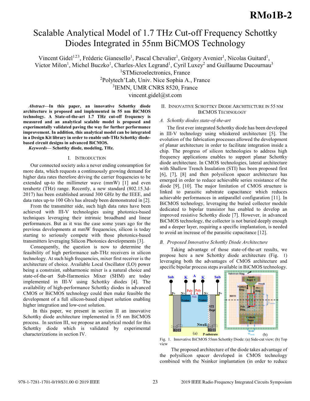 Scalable Analytical Model of 1.7 Thz Cut-Off Frequency Schottky Diodes Integrated in 55Nm Bicmos Technology