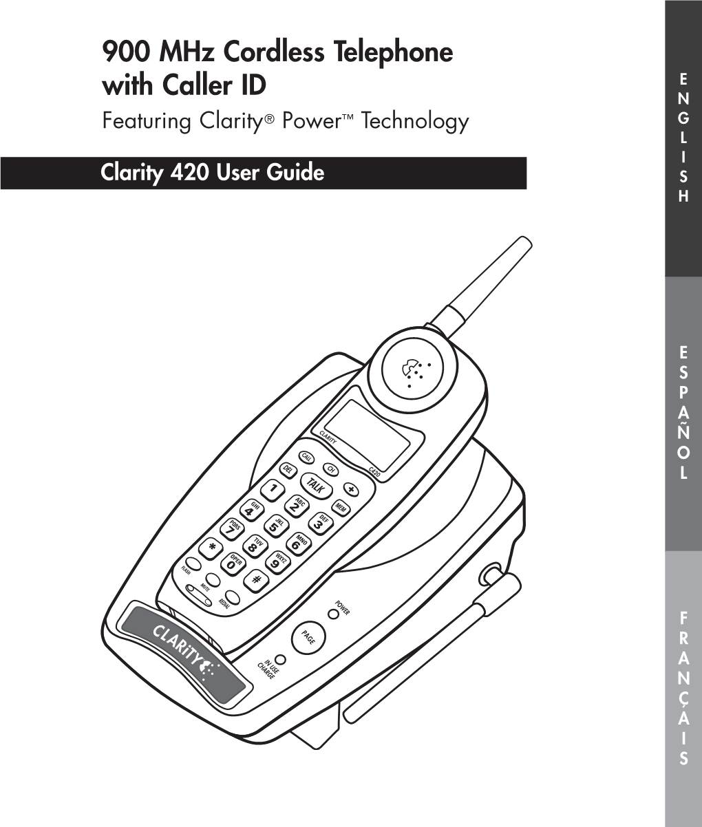 900 Mhz Cordless Telephone with Caller ID