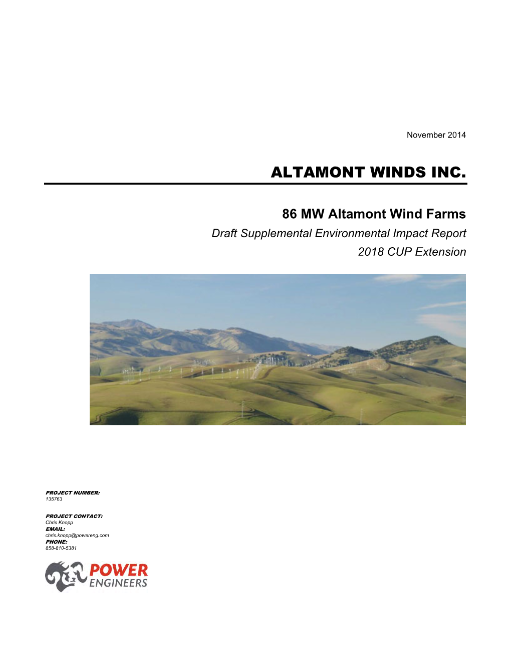 Altamont Winds Inc