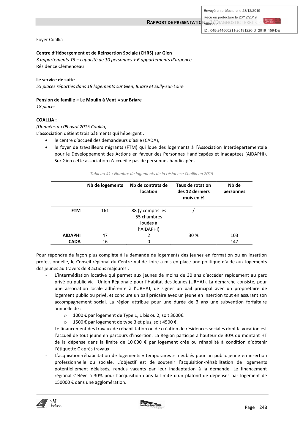 Rapport De Presentation - B/Diagnostic Territorial