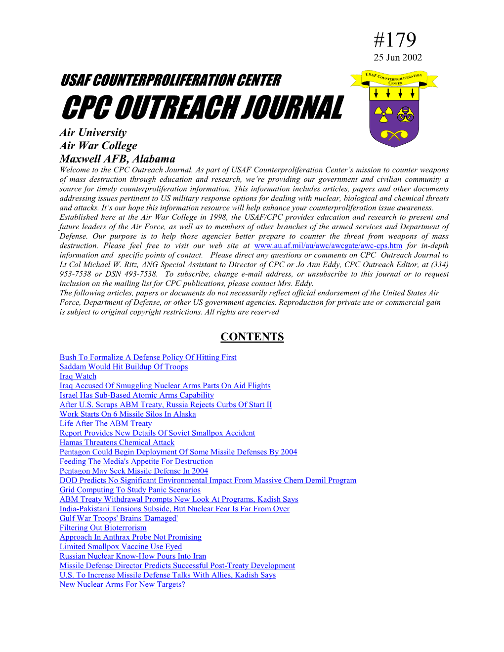 CPC Outreach Journal #179