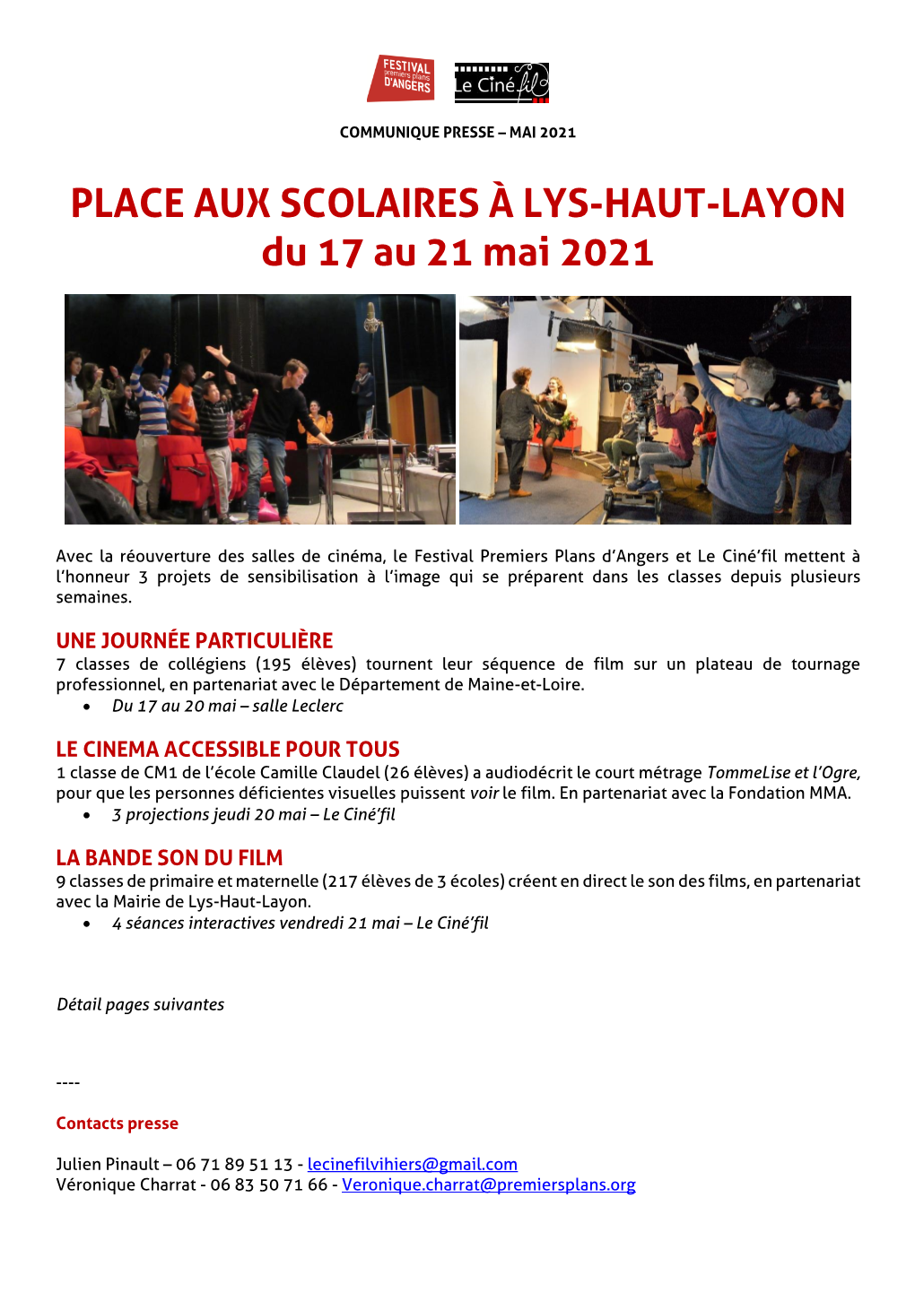 PLACE AUX SCOLAIRES À LYS-HAUT-LAYON Du 17 Au 21 Mai 2021