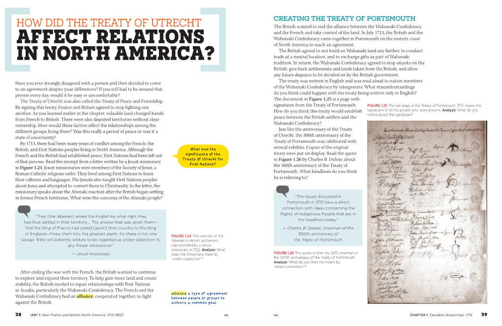 Affect Relations in North America?