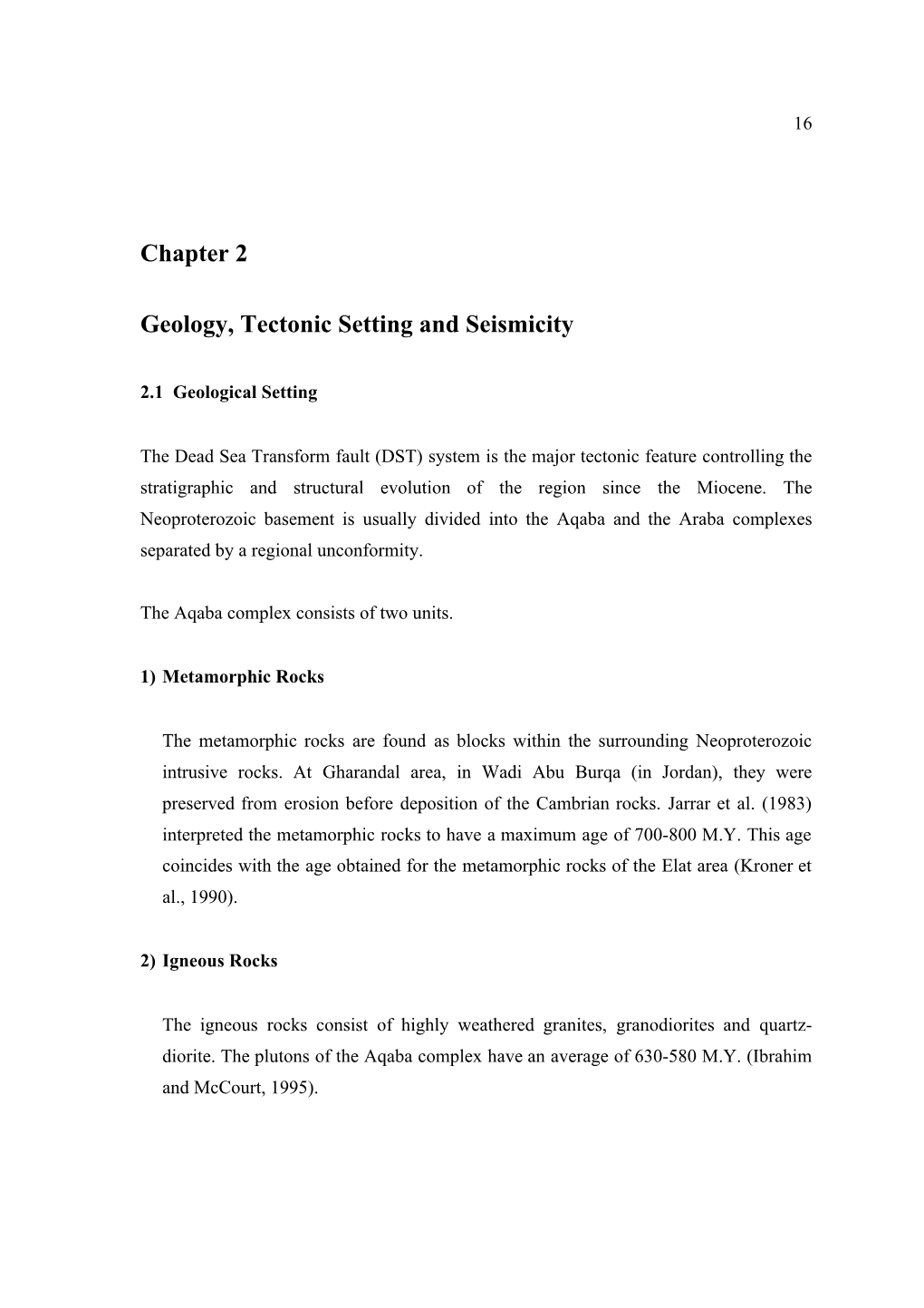 Chapter 2 Geology, Tectonic Setting and Seismicity