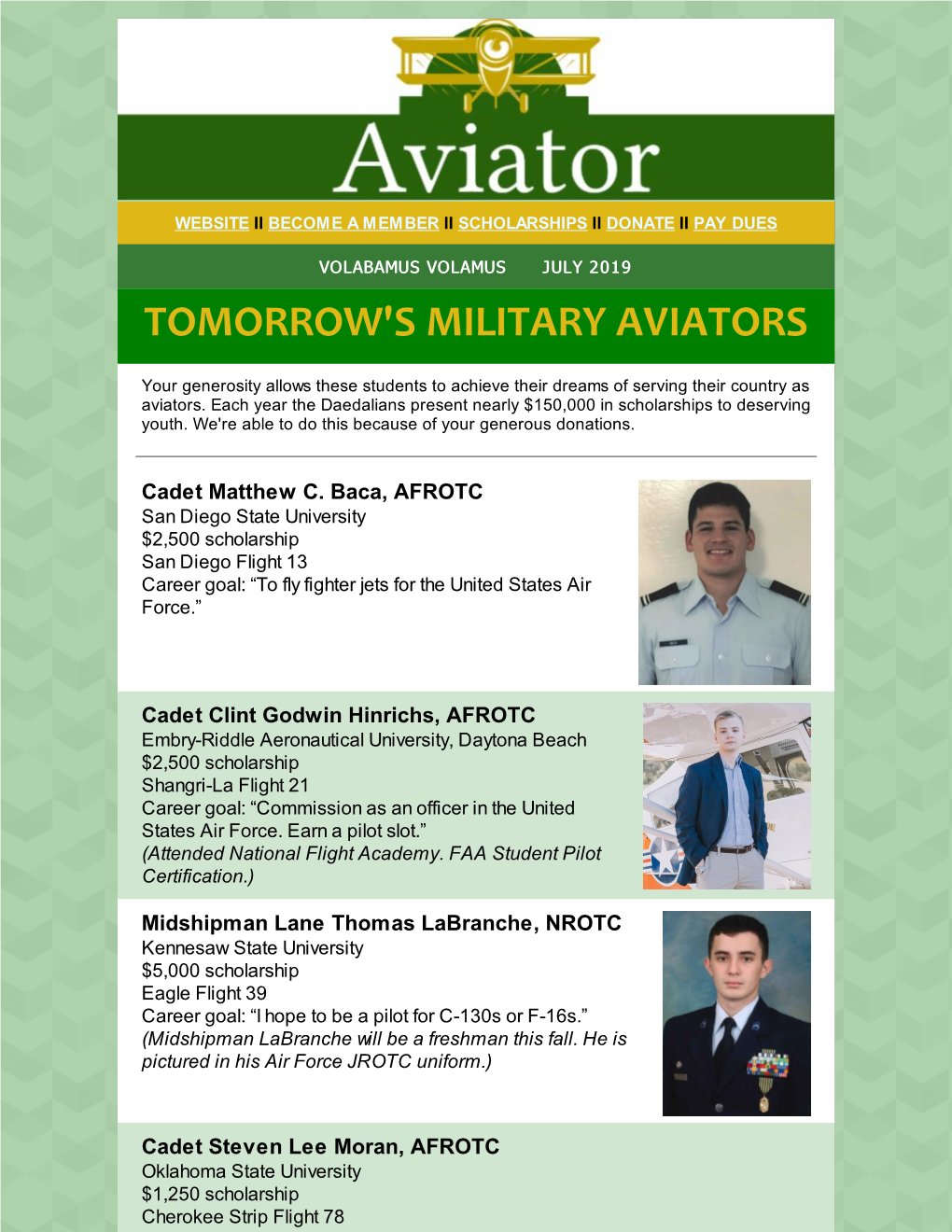 Tomorrow's Military Aviators